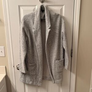 Express Women's Light Gray Teddy Jacket